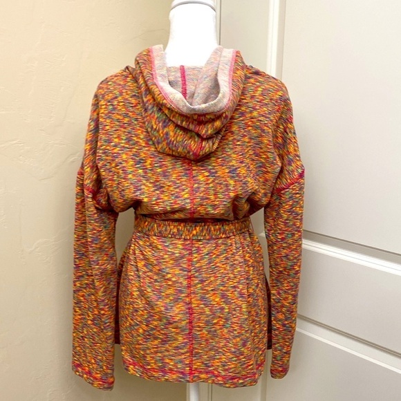 Onque Casuals hoodie Jacket Women’s belted pockets Yoga Beach workout Fall L - Picture 3 of 8